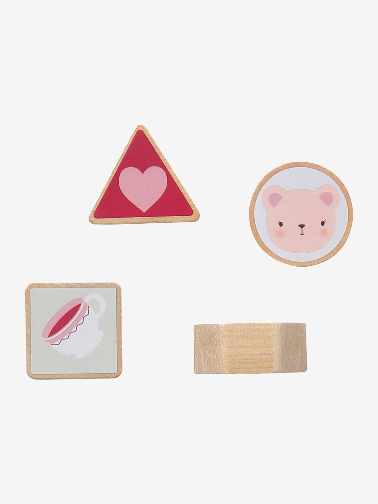 Vertbaudet Baby 2-in-1-Rutschfahrzeug/Lauflernwagen, Holz FSC - rosa