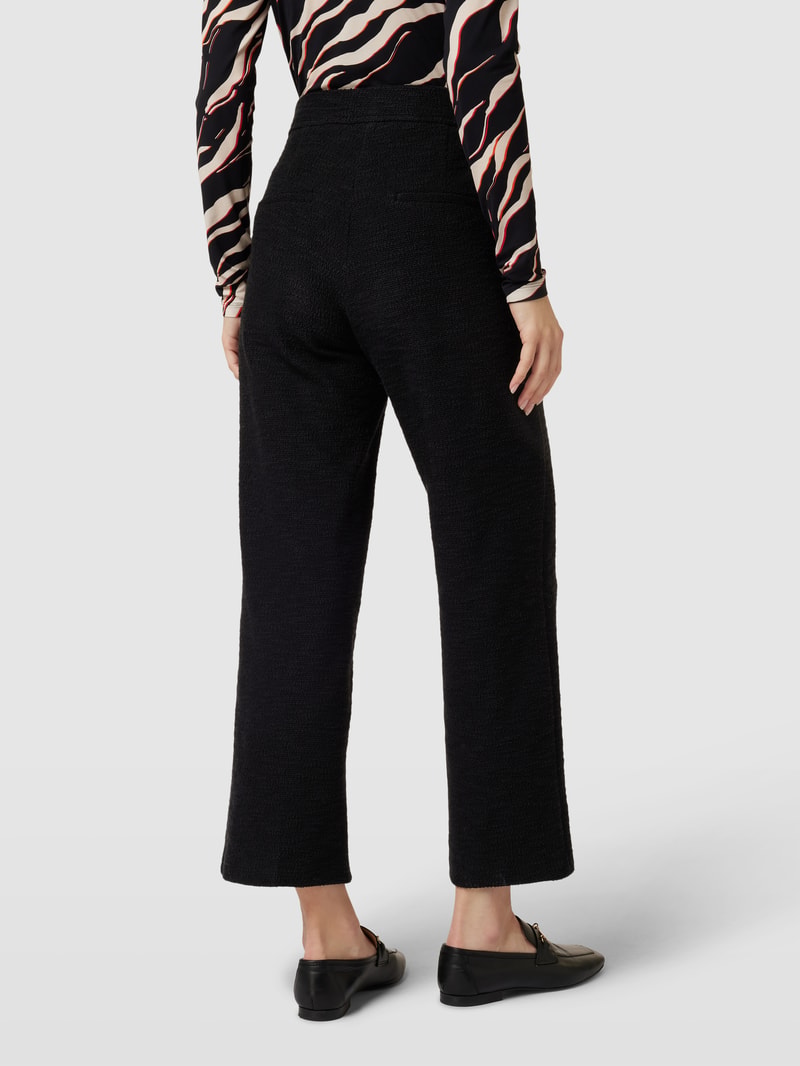 Culotte aus Tweed mit Zierbesatz Modell 'CAMERON' in schwarz