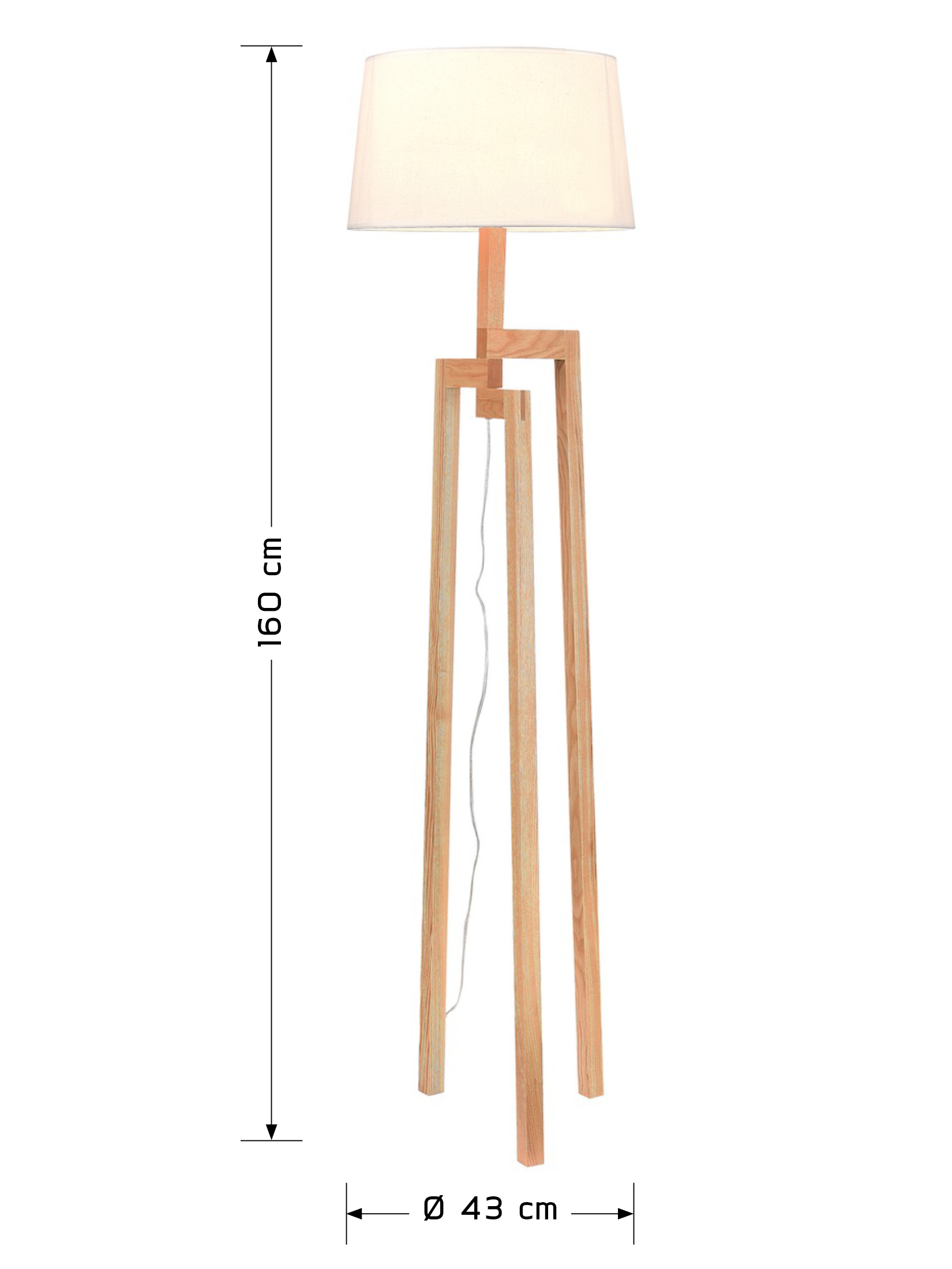 Nordic Touch Standleuchte, Natural/White