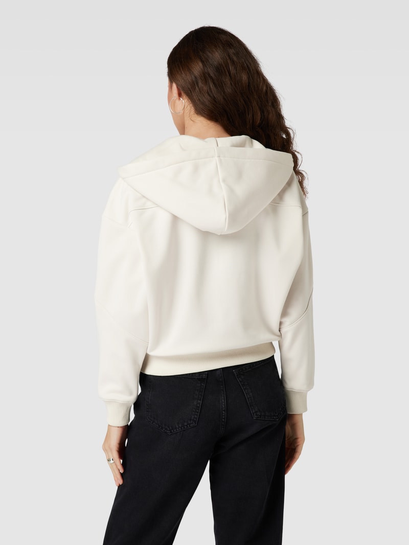 Sweatjacke mit Label-Details in beige