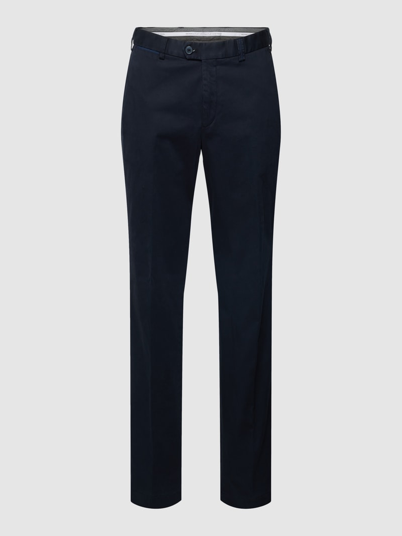 Regular Fit Chino mit Paspeltaschen Modell 'PEAKER' in marineblau