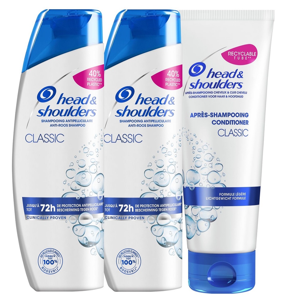 head & shoulders Head & Shoulders Classic 2xShampoing Et1xSoin Shampoing