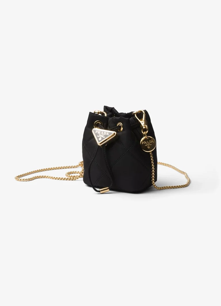 Mała torebka na ramię z logo Prada Re-Nylon