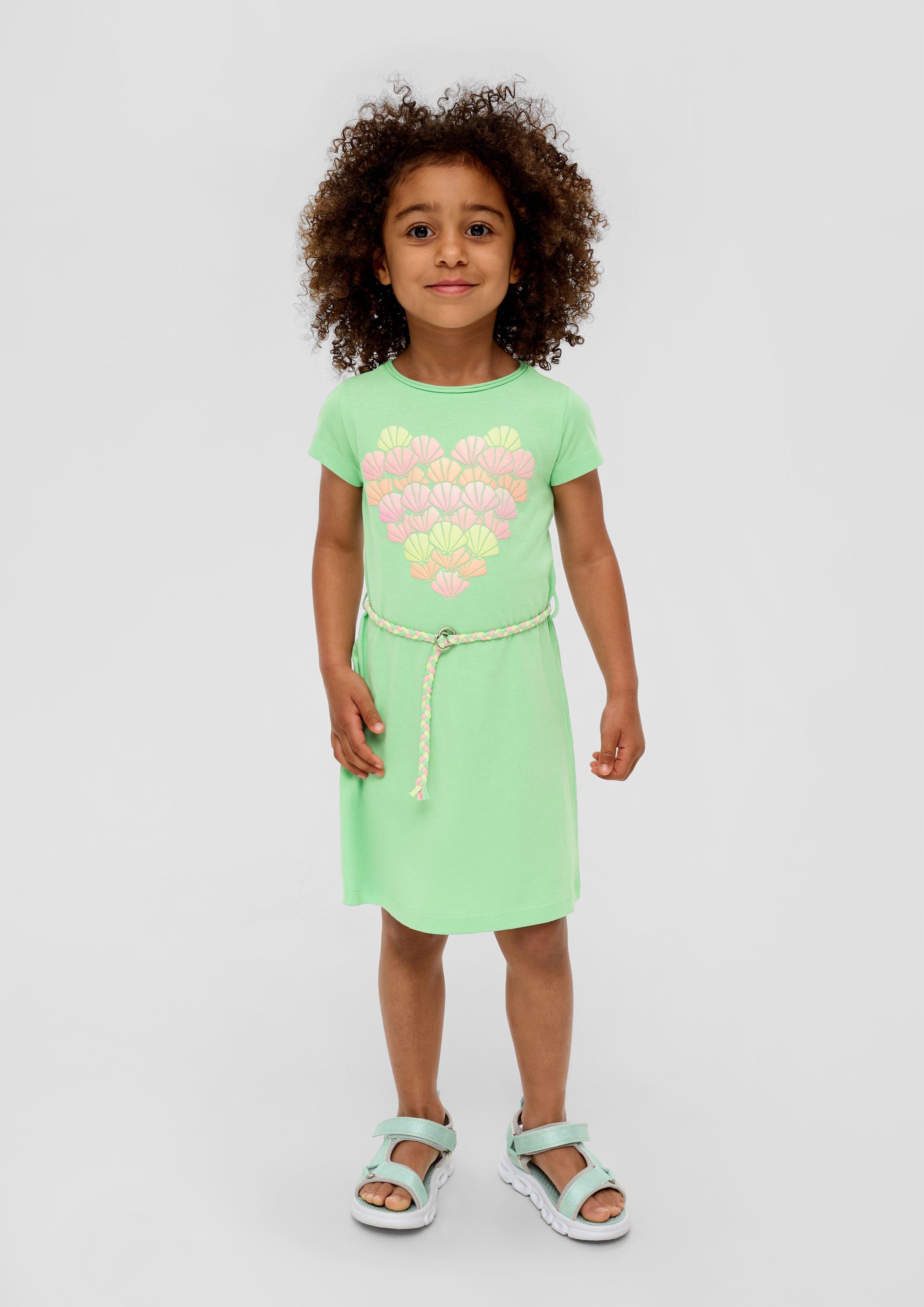 Kurzes Kleid mit Glitzer-Artwork  2131435-7300
