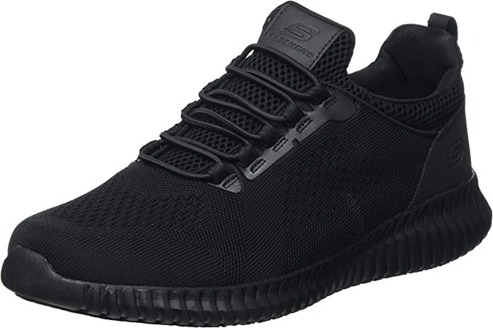 SKECHERS Freizeit Schnürer schwarz Große Arbeitsschuhe für Herren. Entdecke