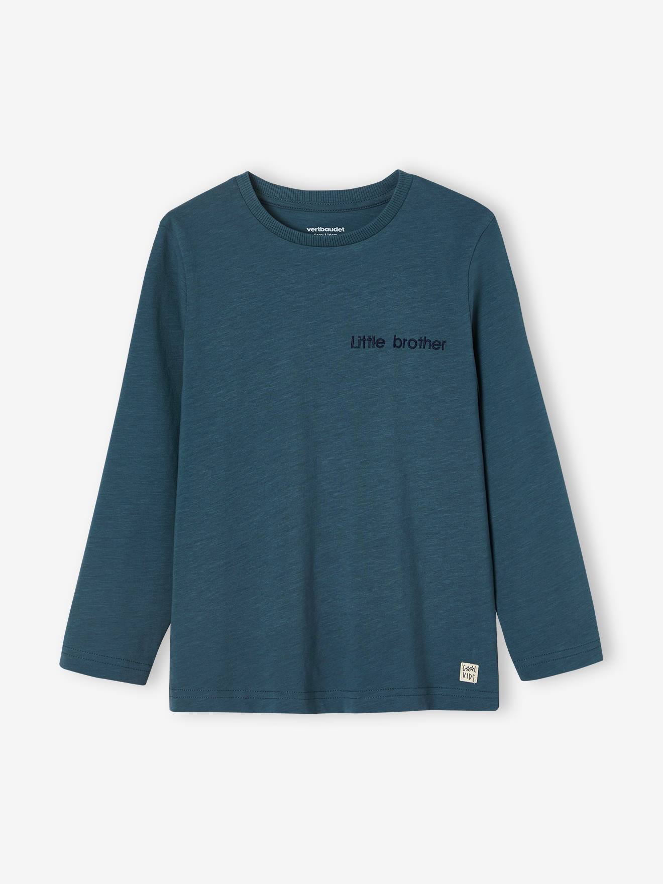 T-shirt couleur Basics personnalisable garçon manches longues ecru