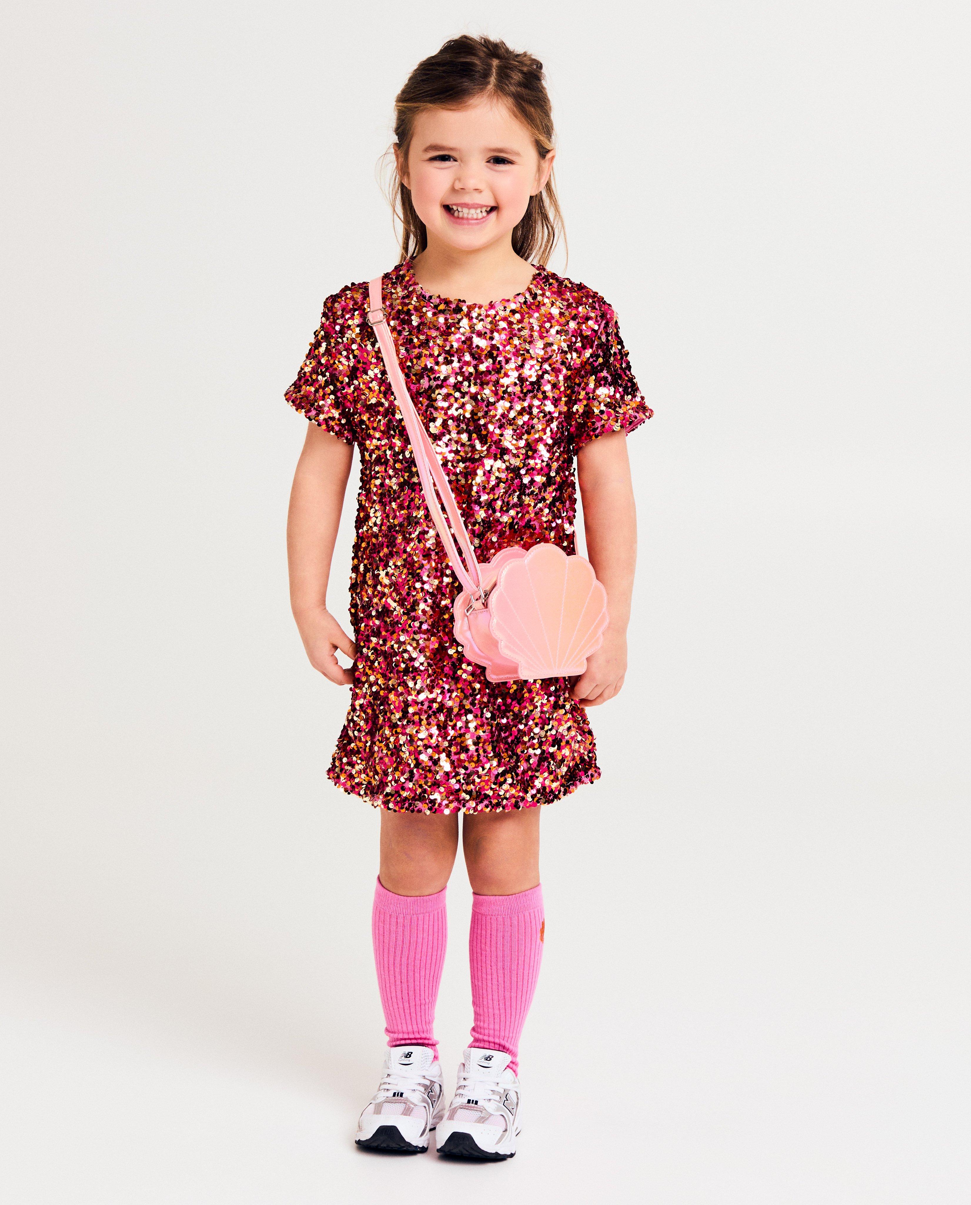 Rochie K3 cu paiete roz deschis