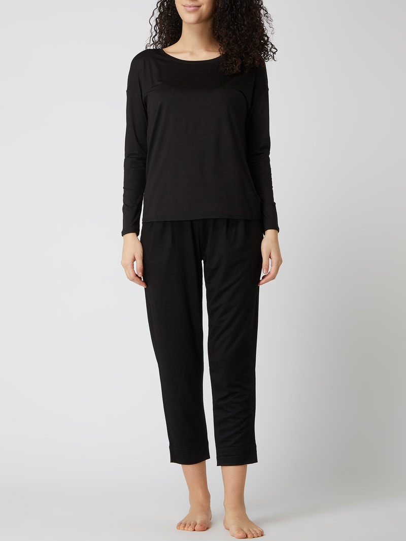 Lounge-Hose mit Modal-Anteil in schwarz