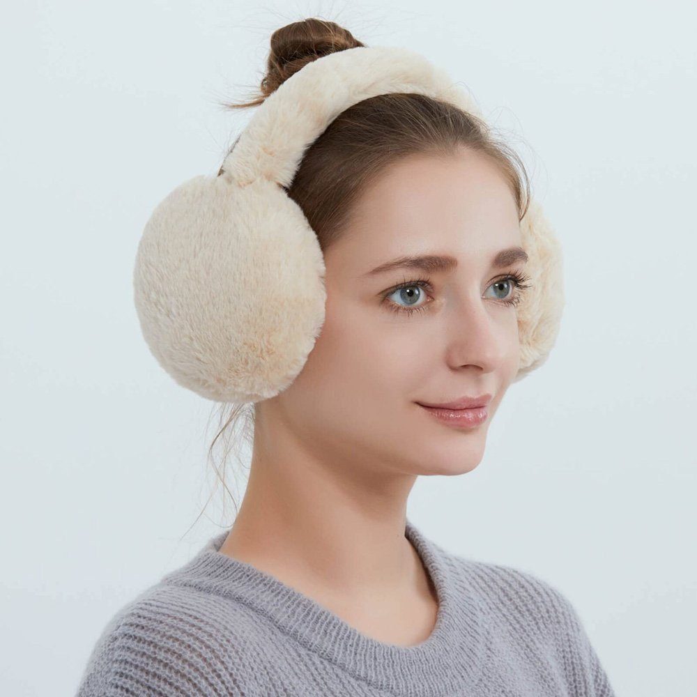 Tapferer Ping Ohrenwärmer Künstliche Wolle Ohrenschützer Damen Winter faltbar Ohrenschützer (1-St)
