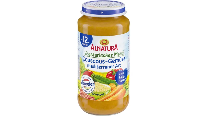 Alnatura Bio Couscous-Gemüse mediterran Babygläschen 250 g