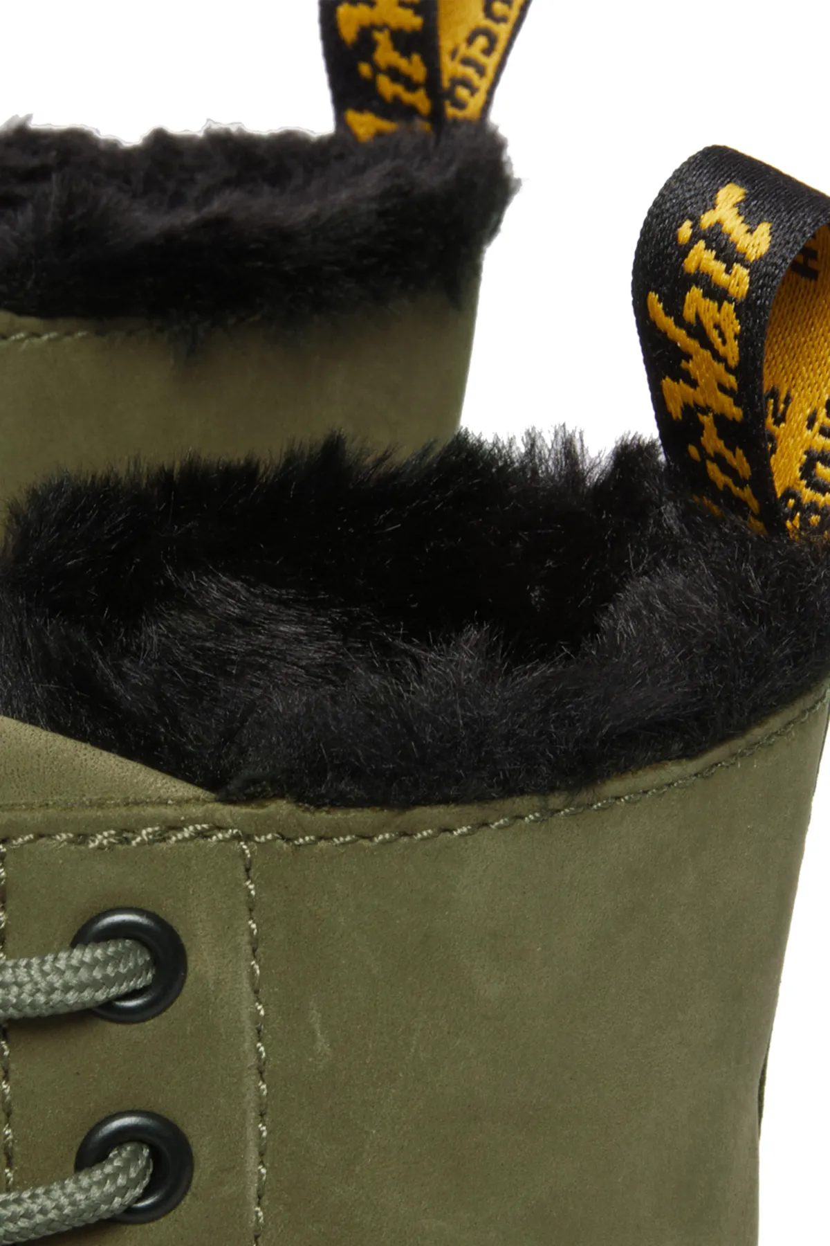 Dr. Martens  Stiefel & Booties Damen / Mädchen Olive Buffbuck & Black Milo Fur