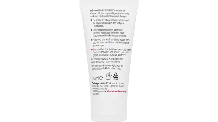 sebamed Unreine Haut Mattierende Creme 50 ml 50 ml