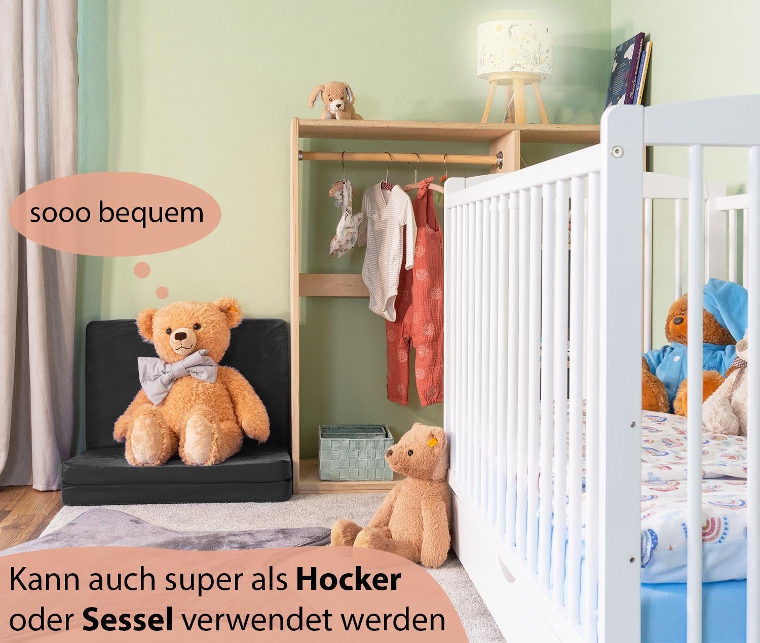 Klappmatratze Komfort Reisebettmatratze Faltmatratze, Alcube, 4.5 cm hoch, (Set, praktischer Tragetasche), Reisebettmatratze 60x120 cm - Matratze für Baby