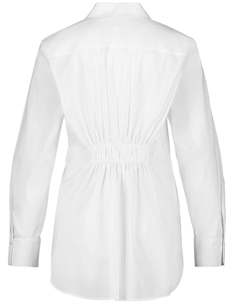 Feine Baumwollbluse mit Raffung im Rücken