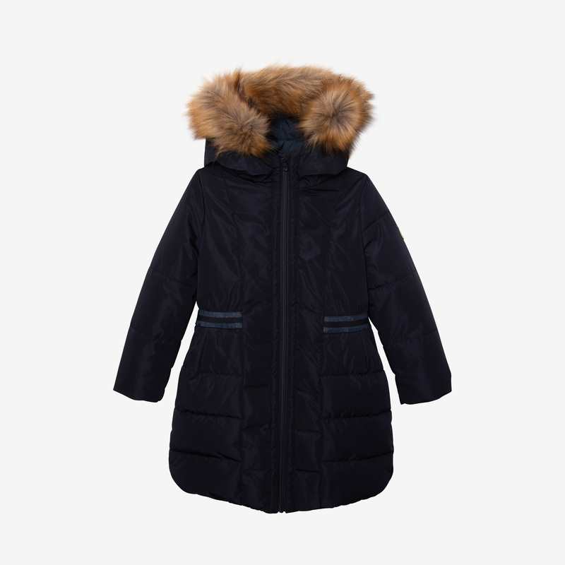 Doudoune fille ganse rayée marine bleue Catimini