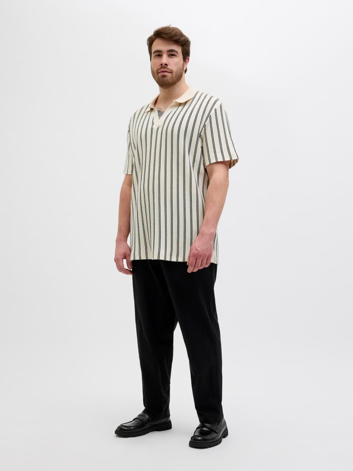 JACK & JONES PLUS Poloshirt in Cloud Dancer günstig kaufen