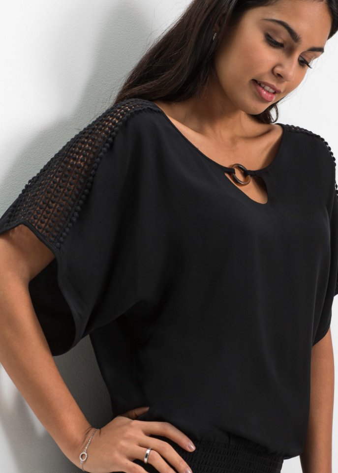 Bluse mit Spitze