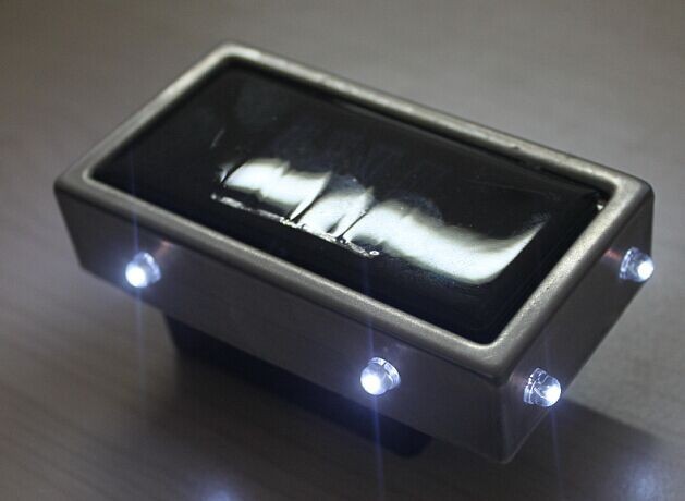 Powertec Garden LED-Edelstahl Metallzaunabdeckung 2er Set