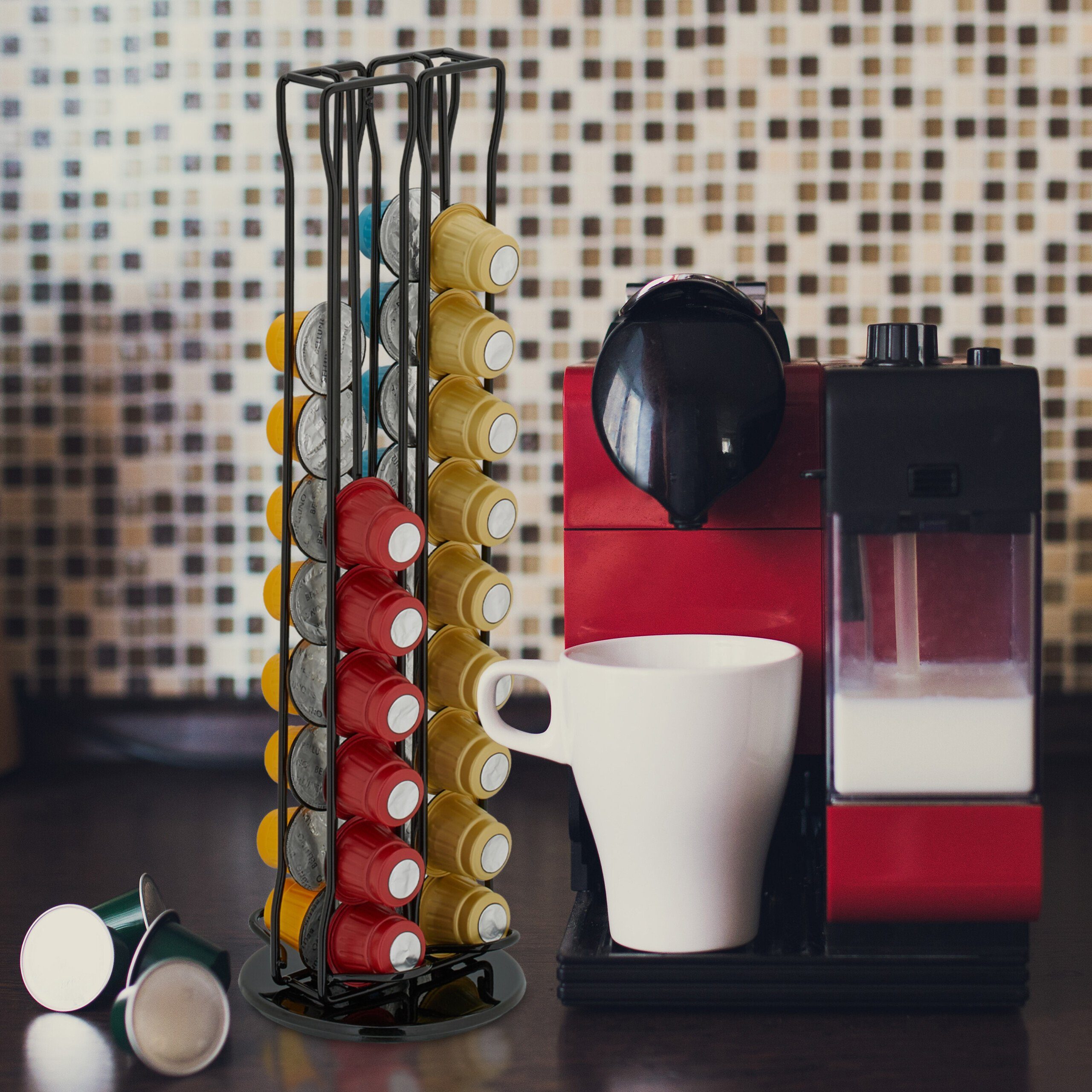 relaxdays Kapselhalter Nespresso Kapselhalter für 40 Kapseln
