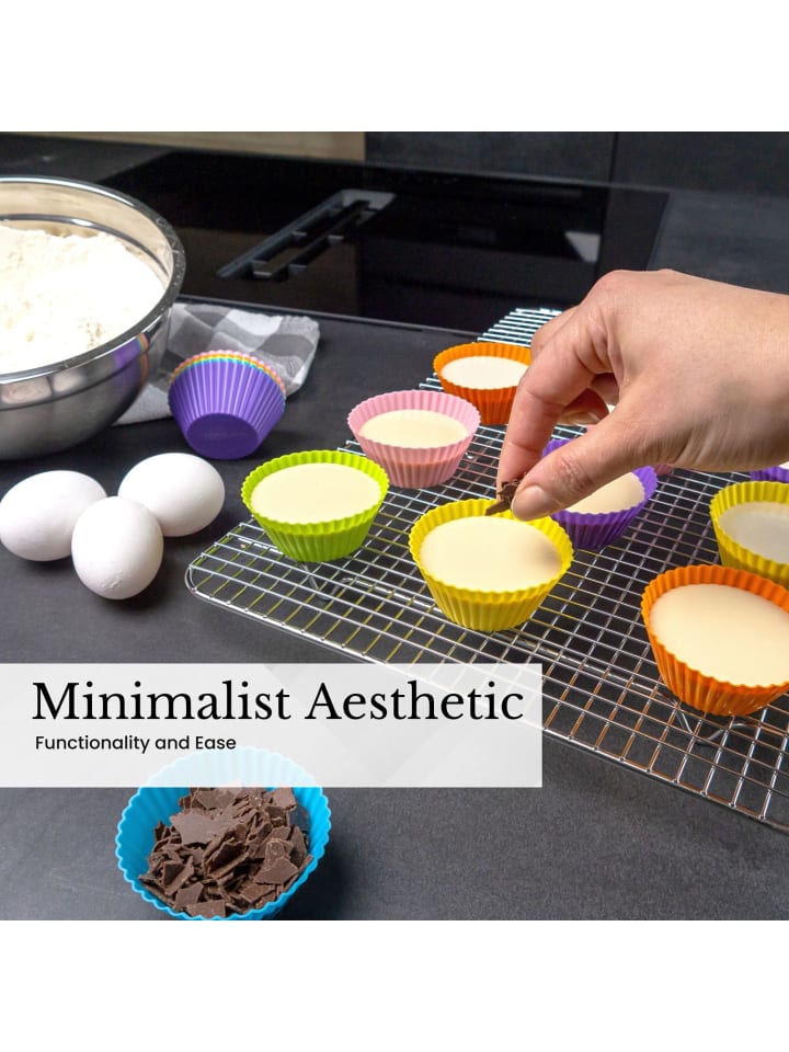 Intirilife Silikon Muffinformen Cupcakeformen in Bunt günstig kaufen