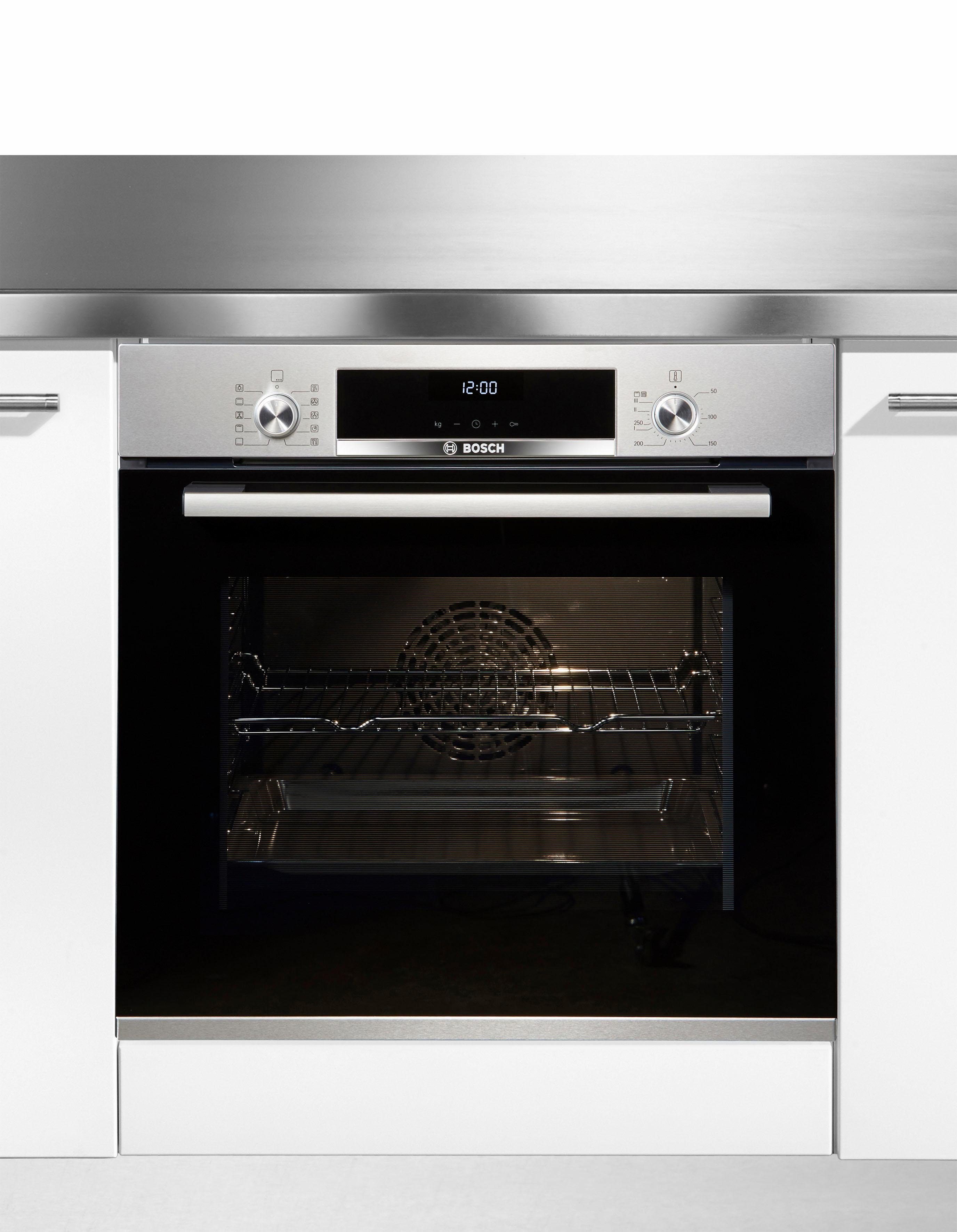 BOSCH Einbaubackofen Serie 6 HBA537BS0, mit Teleskopauszug nachrüstbar, ecoClean Direct