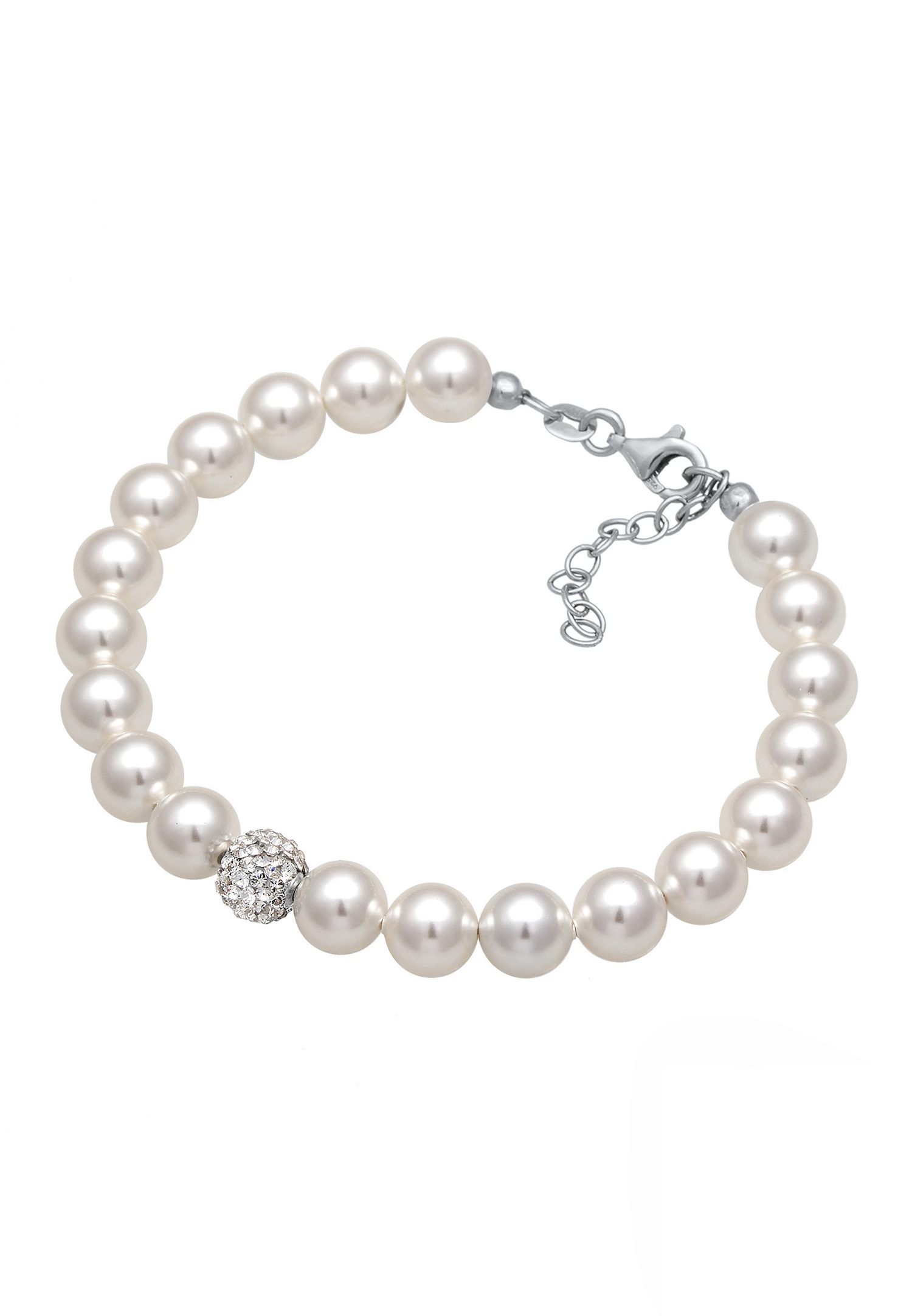 Elegantes Damen-Set von Elli mit synthetischen Perlen und Kristallen aus 925er Sterlingsilber