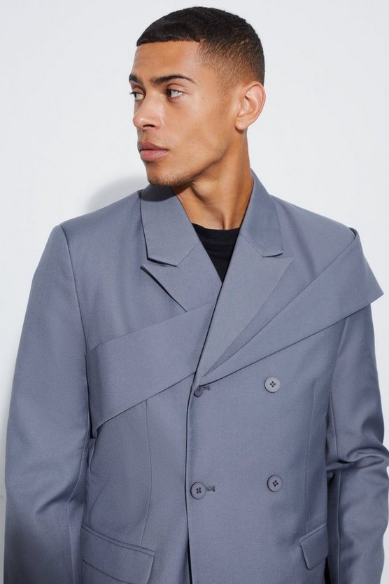 Lockerer Blazer mit Overlay-Detail