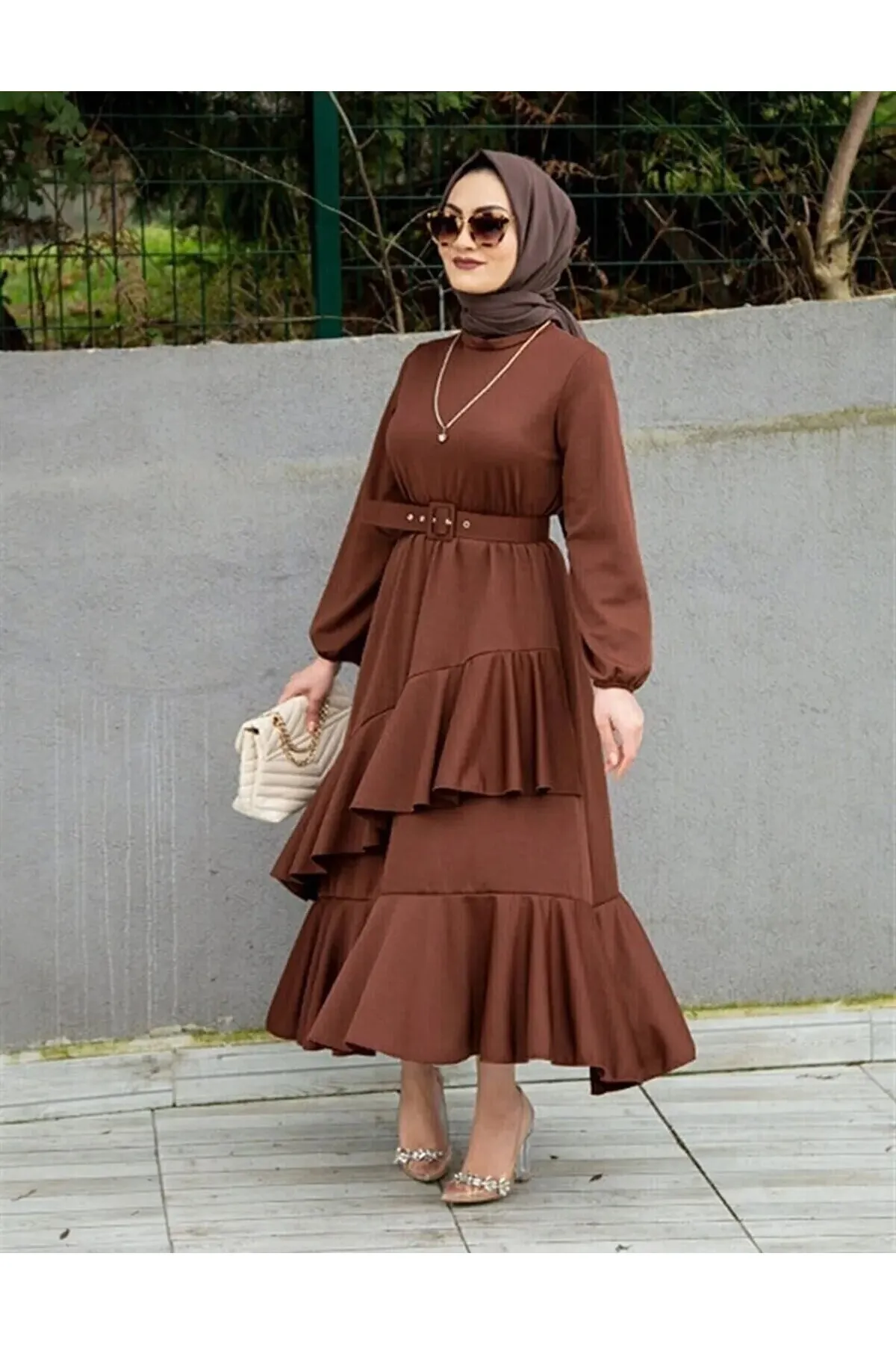 VOLT CLOTHİNG  Kleid - Braun - A-Linie