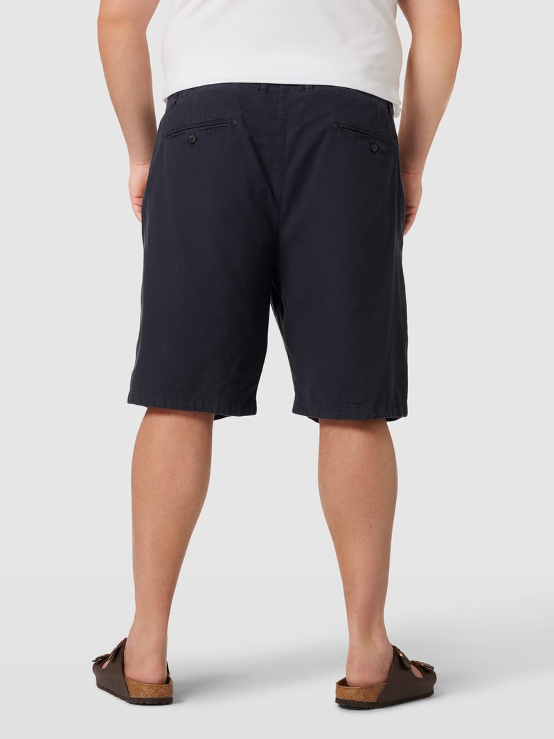 PLUS SIZE Bermudas mit Gesäßtaschen Modell 'Salo' in marineblau