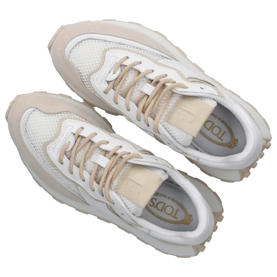 Tod's - Sneaker low K0ID40 Veloursleder Textil - weiß