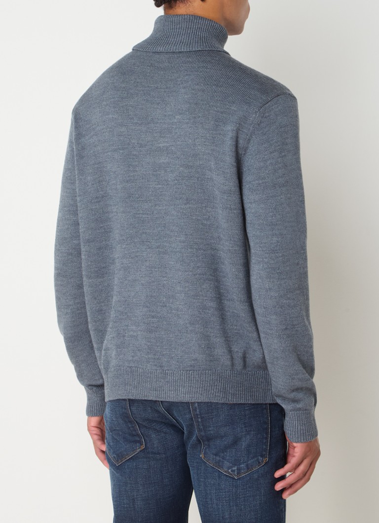Armani Exchange Fine-knit sweater in wool blend with turtleneck