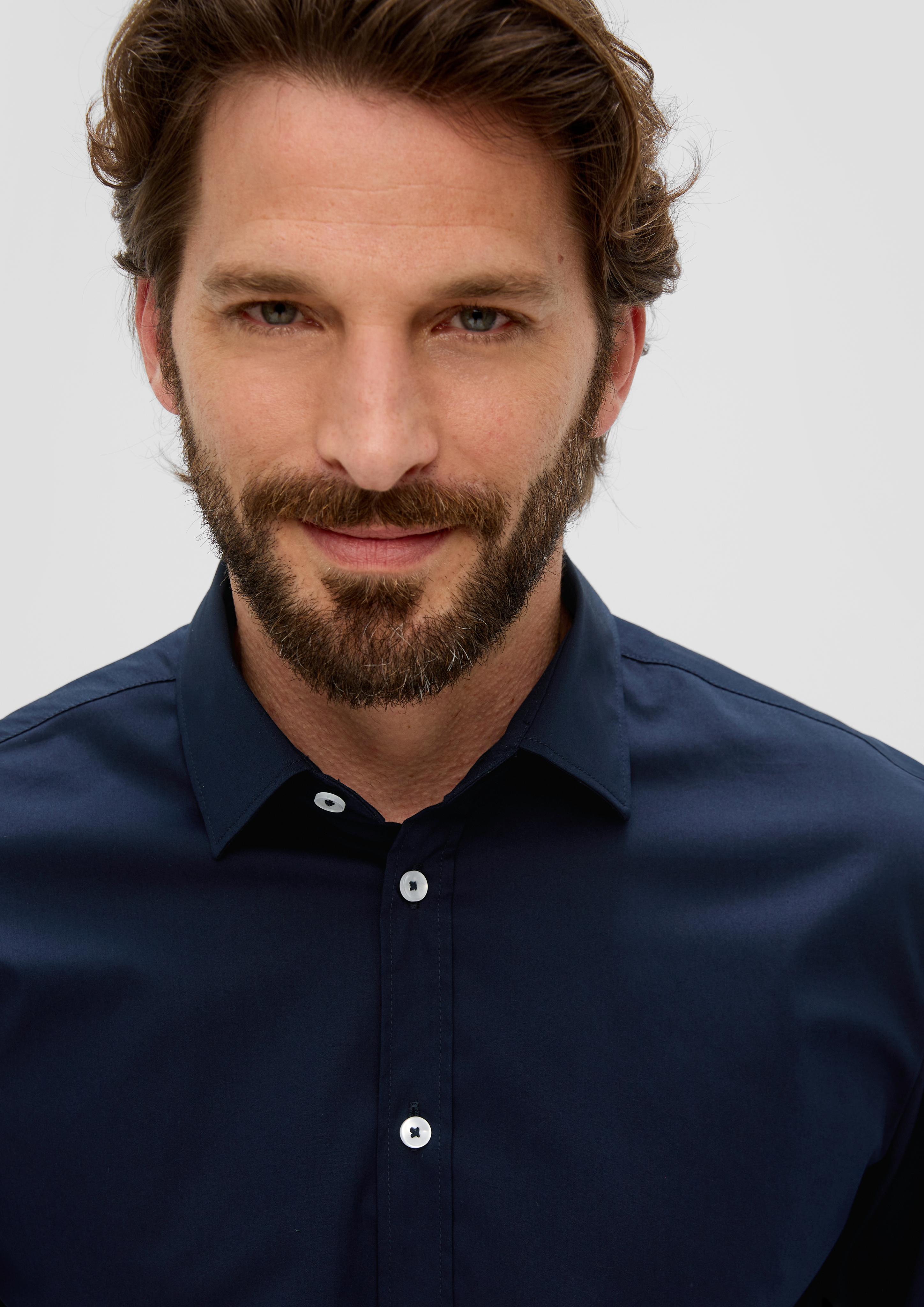 Slim: Anzugshemd aus Baumwollmix  2145478-5978