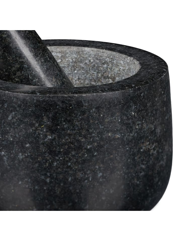 relaxdays Mörser mit Stößel in Schwarz - Ø 12 cm günstig kaufen onesize