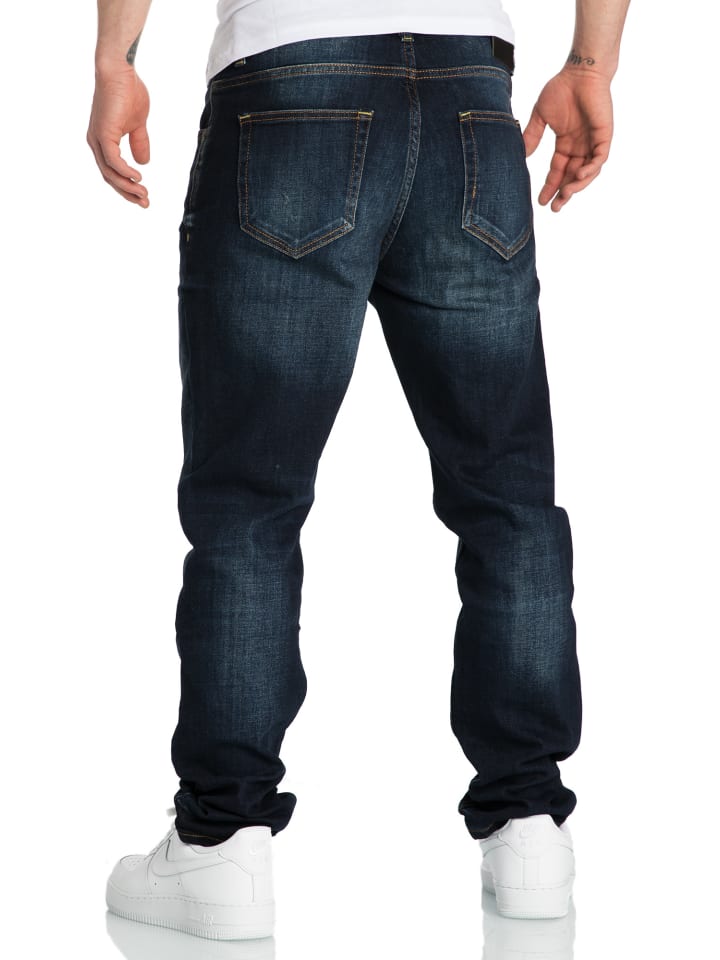 Amaci&Sons Regular Fit Destroyed Jeans KANSAS in Dunkelblau günstig kaufen