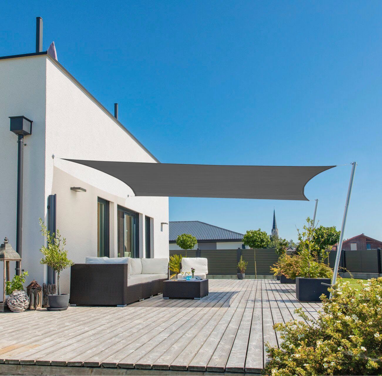 Windhager Sonnensegel Cannes Rechteck, 2x3m, anthrazit