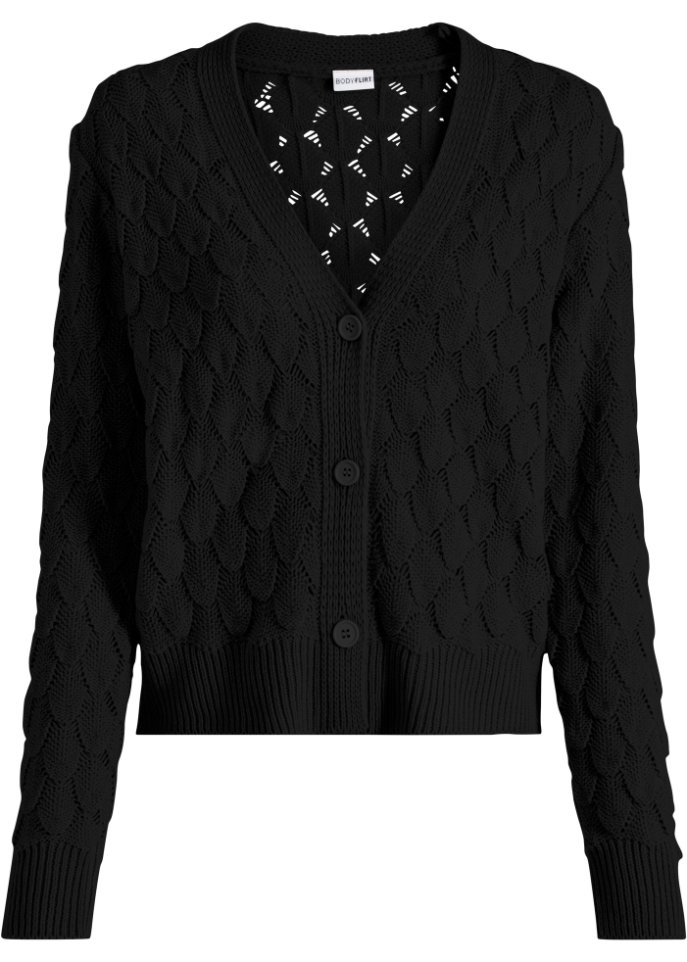 Ajour-Strickjacke