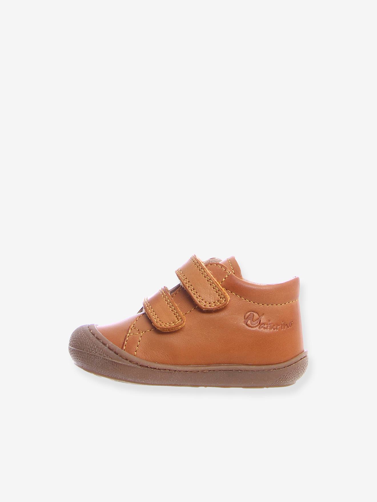 Bottillons bébé Cocoon Velcro NATURINO® 1ers pas cognac