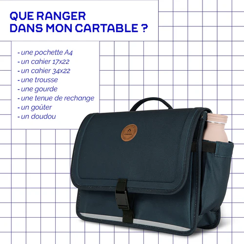 Cartable Discover Small Anafi bleu marine