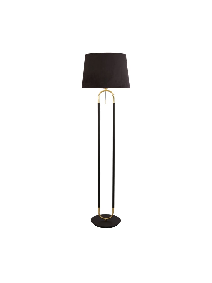 Licht-Erlebnisse Stehlampe in Schwarz Messing matt günstig kaufen onesize