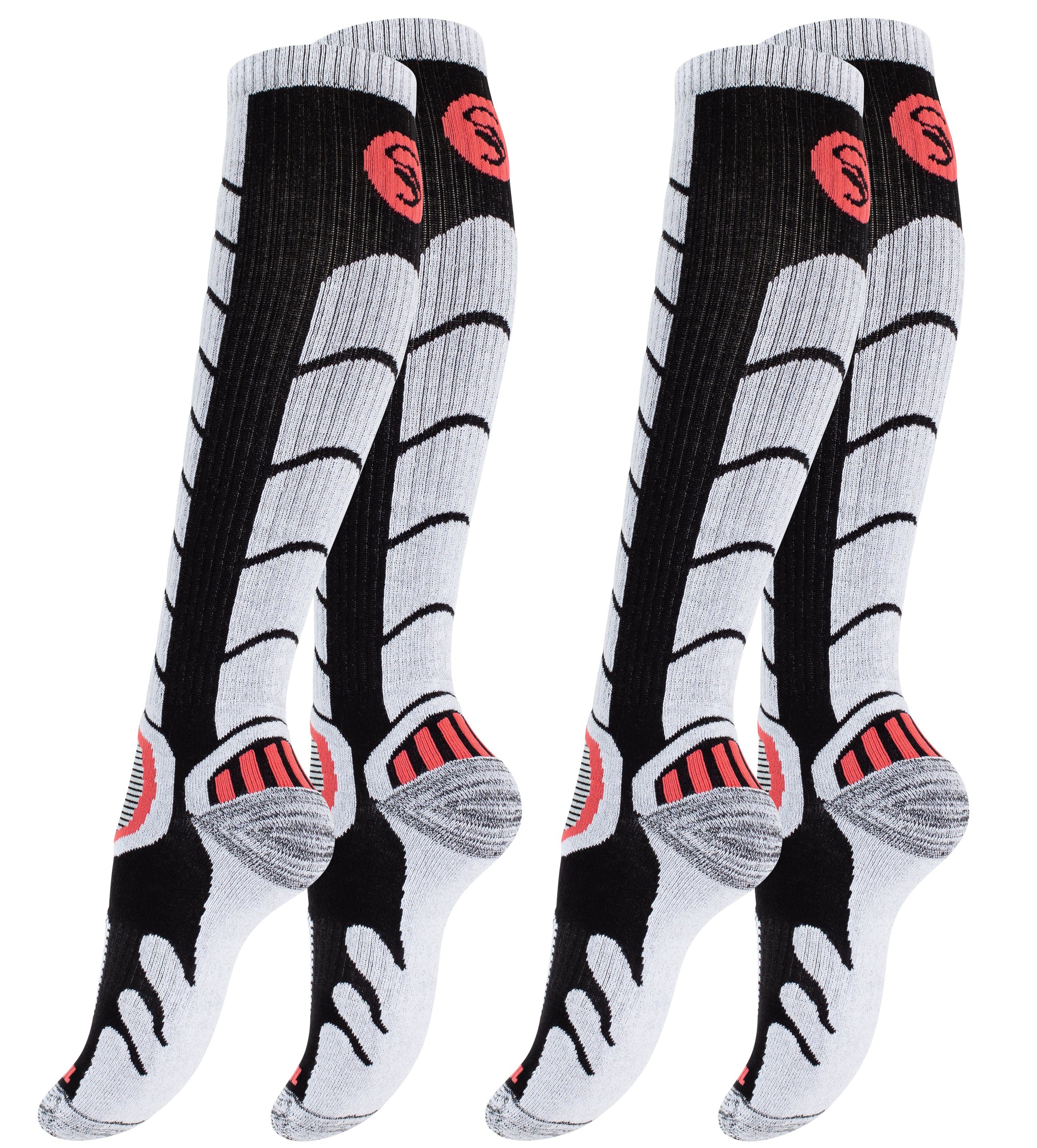 Stark Soul® Skisocken Ski & Snowboard Socken mit Spezialpolsterung, 2 Paar 2 Paar