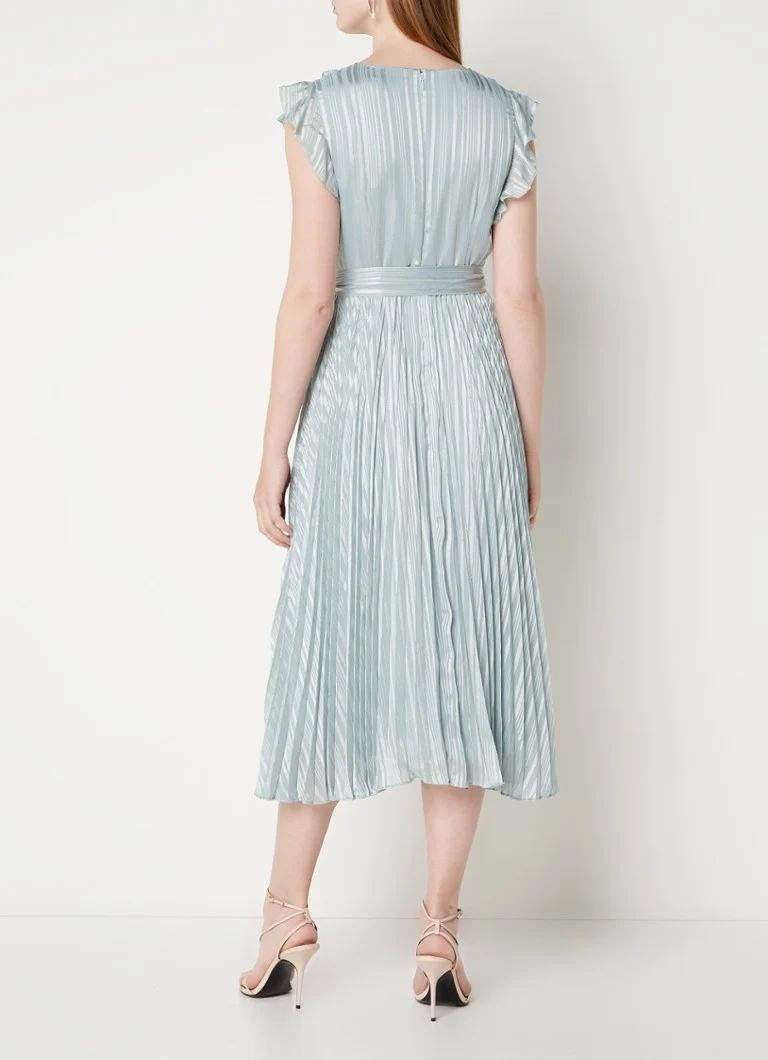 Vestido midi Carmella de Phase Eight con cinturón para anudar y botones decorativos.