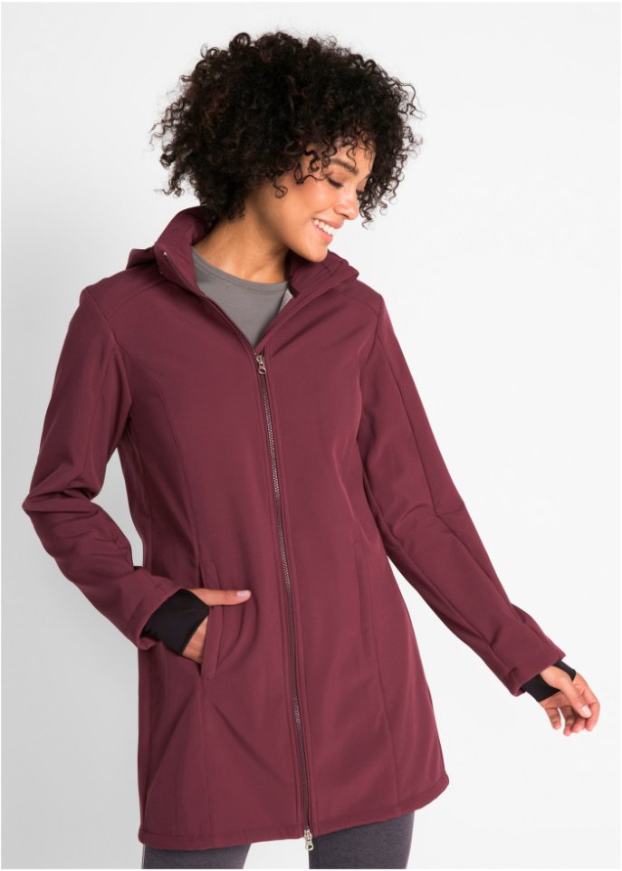 Funktions-Softshell-Longjacke mit Teddyfleece