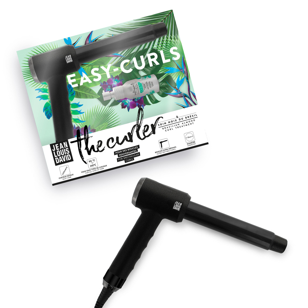 Jean Louis David JLD THE CURLER Boucleur professionnel à forme angulaire + soin nourrissant pour les boucles
