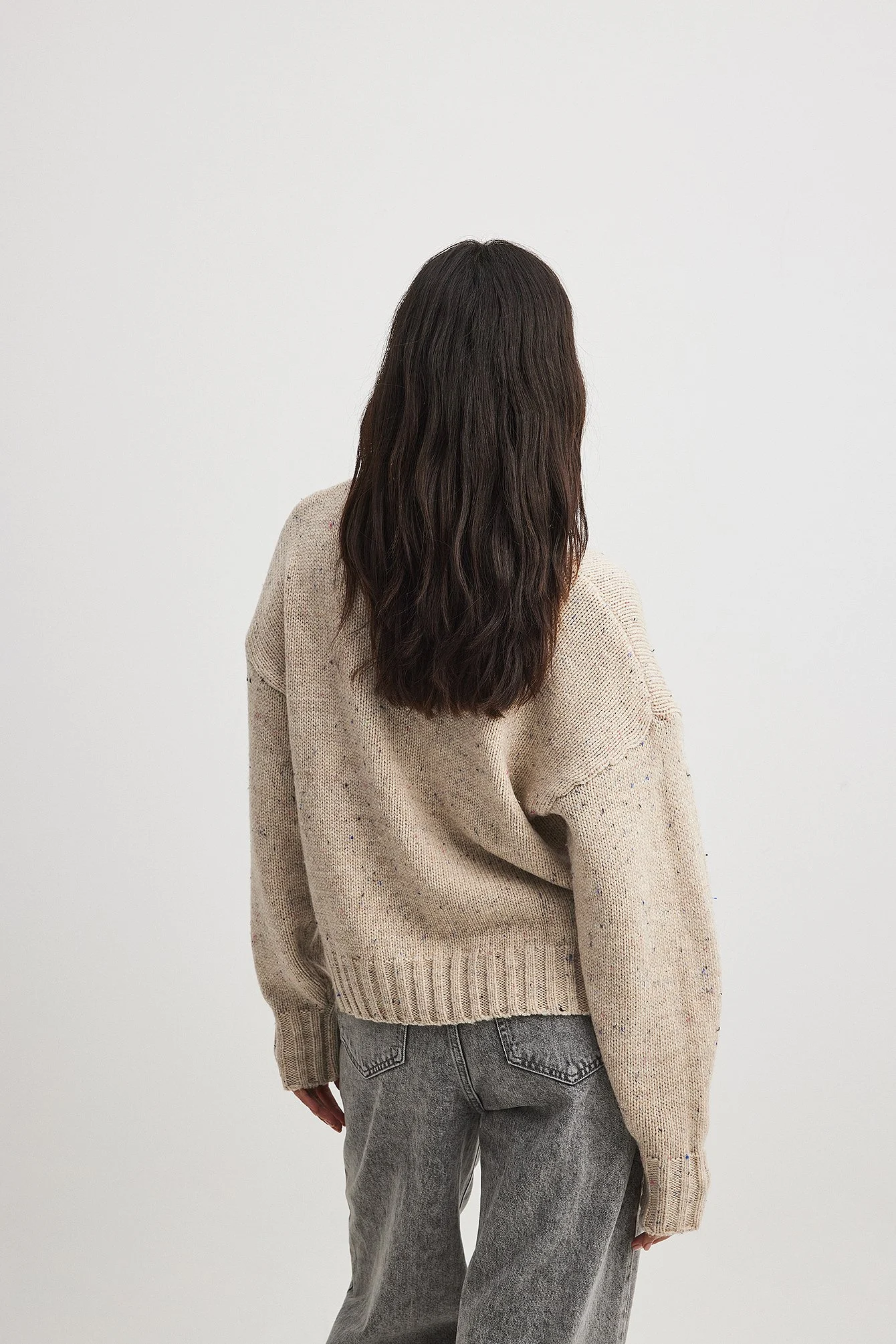 Strickpullover mit V-Ausschnitt