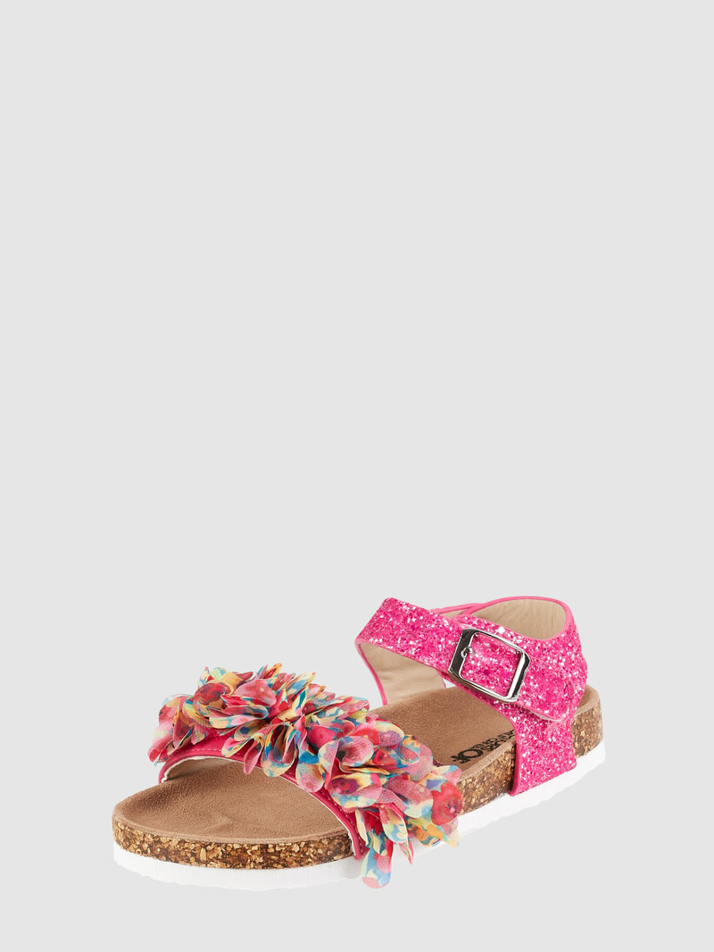 Sandalen mit Glitter-Effekt in pink