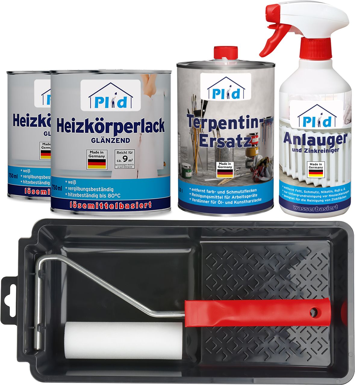 Plid Premium Heizkörperlack LH Thermolack weiß Glänzend Terpentinersatz Weiß