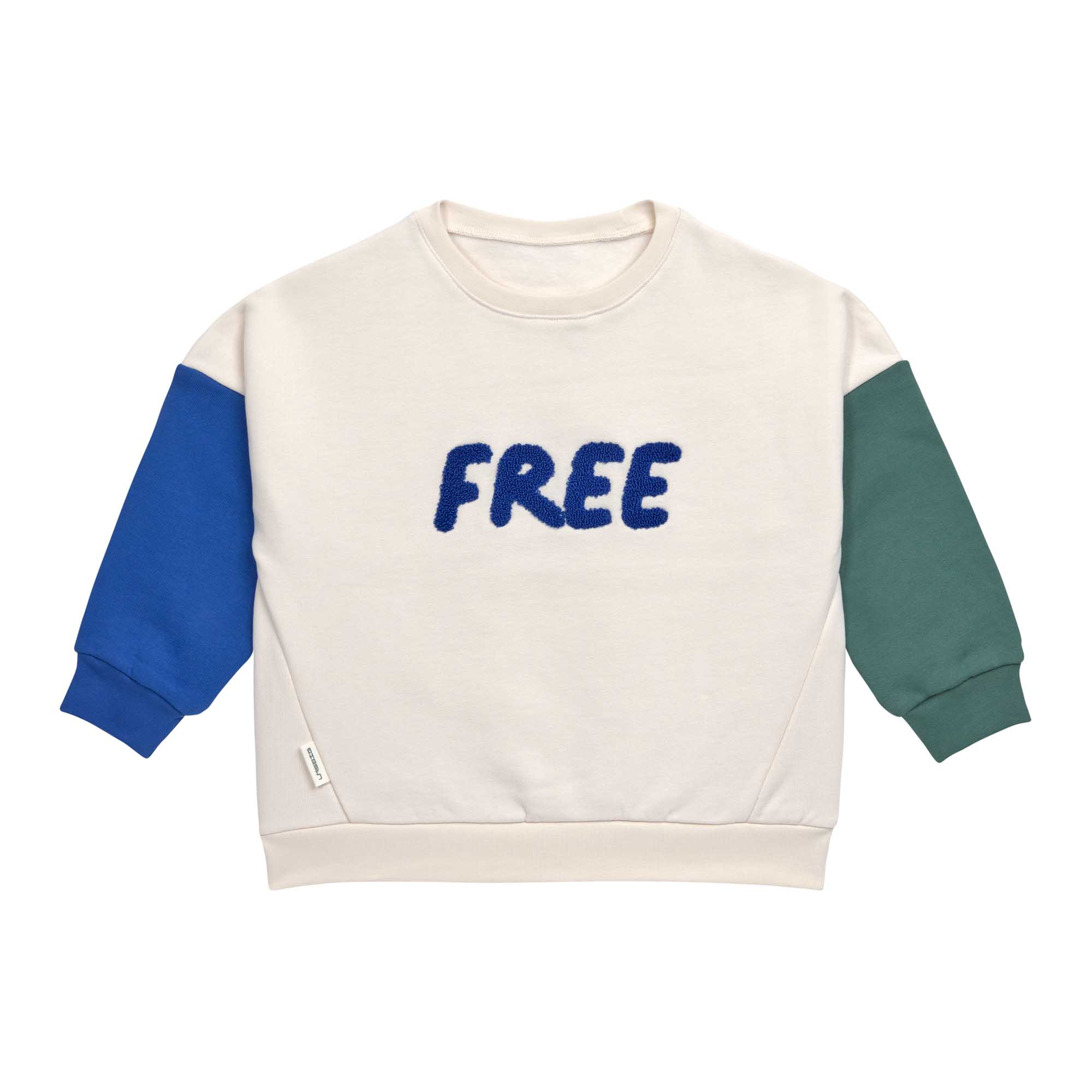 Kinder Pullover - Bio Baumwolle, Little Gang, Free Weiß
