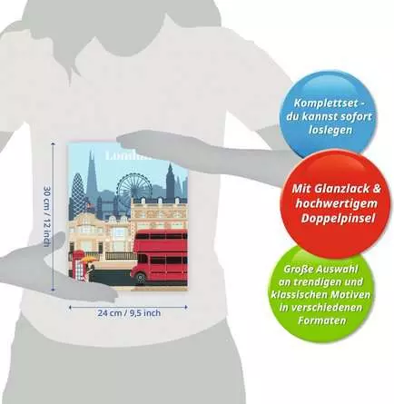 CreArt Farbenfrohes London - Malen nach Zahlen für Erwachsene