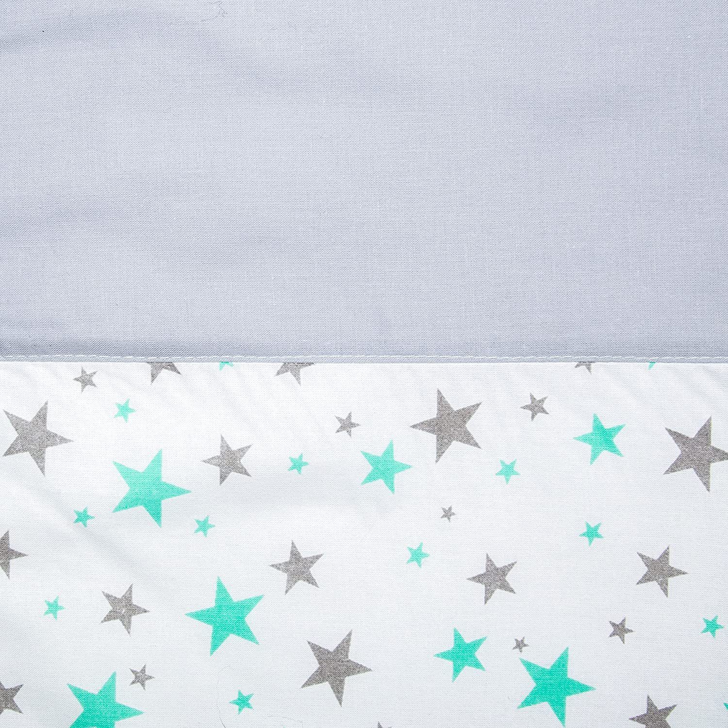 Babybettwäsche (Made in EU) Kinderwagenset mit Stickerei; Baby Bettwäsche 2 tlg. Garnitur für Kinderwagen 80x80 cm + 35x40 cm, Amilian, 100% Baumwolle