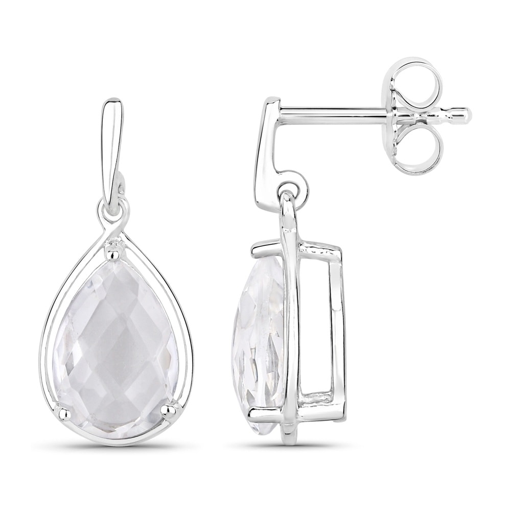 Rafaela Donata Boucles doreilles Argent sterling Cristal de quartz en Argent Bijoux